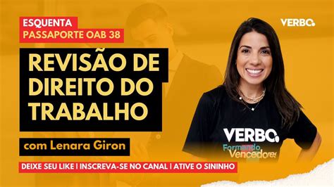 A Melhor Revis O De Direito Do Trabalho Para Oab Esquenta Passaporte