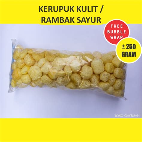 Jual Kerupuk Kulit Rambak Sayur Krecek Asli Magetan Gram Shopee