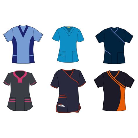 A Collection Of Scrubs Uniforms For Nurses And Doctors 8079765 Vector