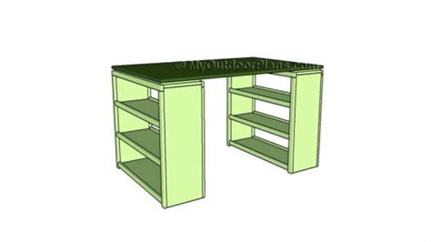 Craft Table with Storage – Free Woodworking Plan.com