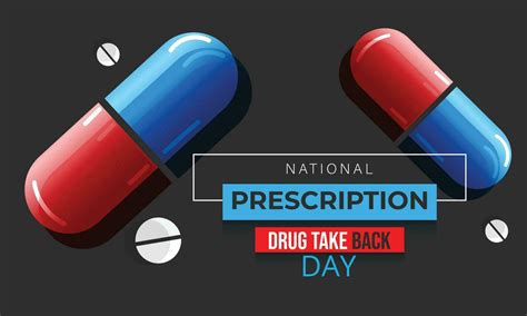 National Prescription Drug Take Back Day Background Banner Card Poster Template Vector