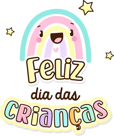 Feliz Días Das Crianças Lettering