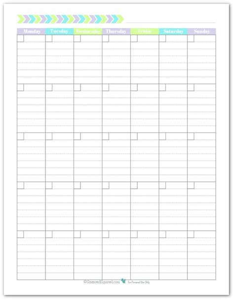 Calendar with Lines Printable - Calendar Templates