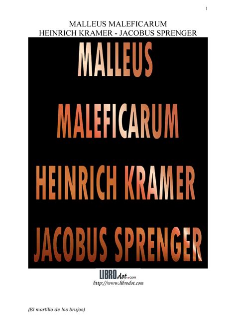 Malleus Maleficarum Obra Hist Rica Malleus Maleficarum Heinrich