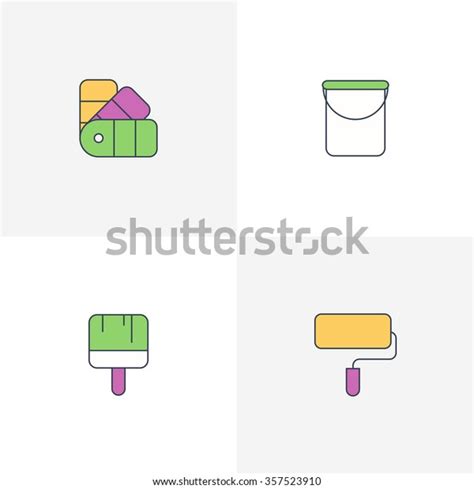 Art Icons Set Vector Illustration Stock Vector Royalty Free 357523910