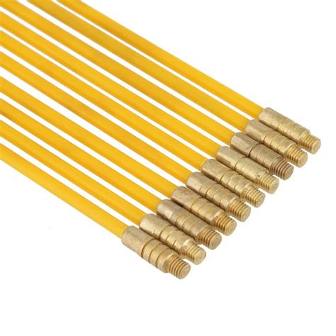 10pcs 4mm Fiberglass Running Wire Cable With Threaded Brass Connectors