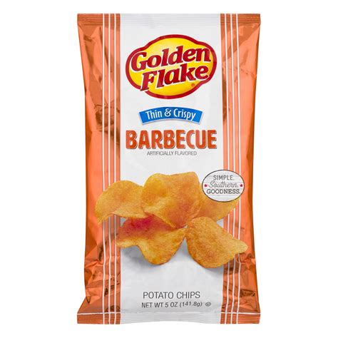 Golden Flake Thin And Crispy Barbecue Potato Chips 5 Oz