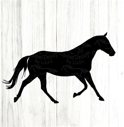 Trotting Horse Silhouette, Horse SVG, English Horse Clipart, Vinyl ...