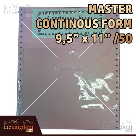 Jual Master Continous Form X Kertas Komputer Printer Karbon