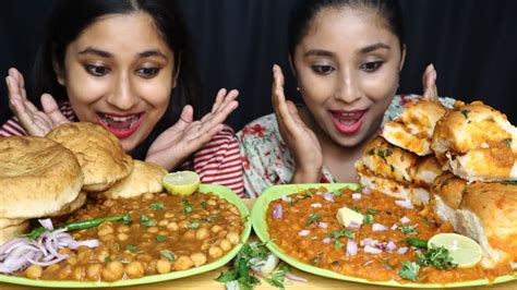 SpicyChole Bhature VsPav Bhaji Eating Challenge Food Challenge