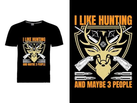 Premium Vector Vector Hunting Tshirt Design Template