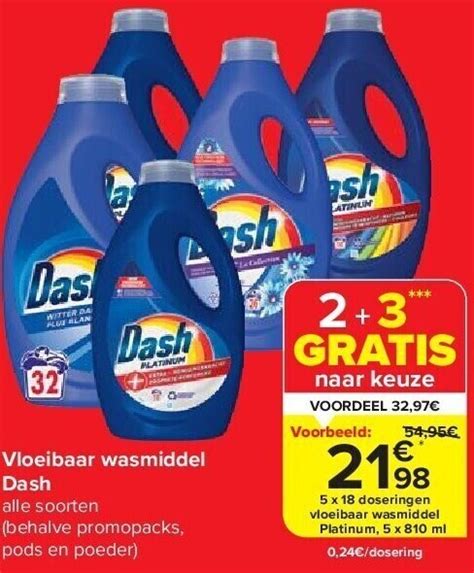 Vloeibaar Wasmiddel Dash Promotie Bij Carrefour