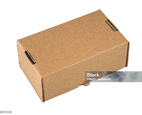 Brown Cardboard Box Isolated Mockup Stock Photo Download Image Now