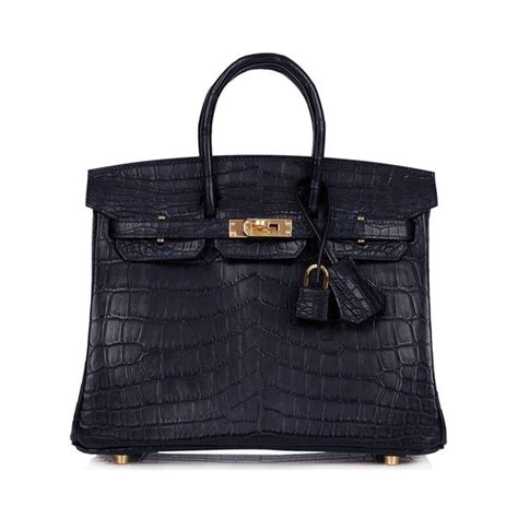 Hermes Birkin Alligator Matte Blue Marine Ghw U Barang Mewah Tas