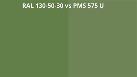 Ral 130 50 30 Vs Pms 575 U Ral Colour Chart Uk