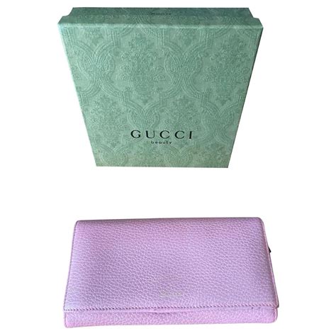 Gucci Continental Pink Wallet Fur Ref 708146 Joli Closet