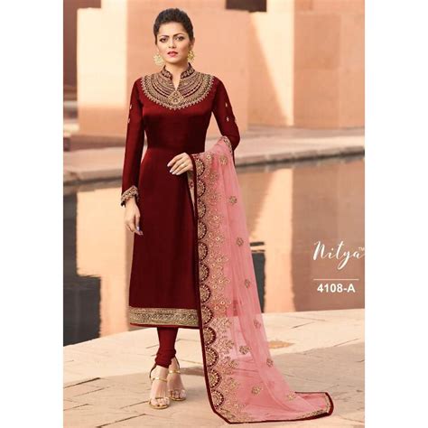 Plus Size Straight Long Salwar Kameez Suits Dress Heavy Worked Etsy