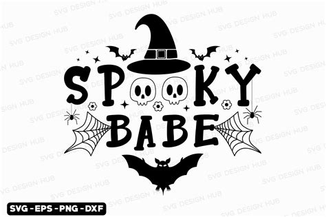 Spooky Babe Svg Halloween Svg Graphic By Svg Design Hub Creative Fabrica