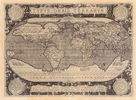 Abraham Ortelius Typus Orbis Terrarum 1595 The Map House