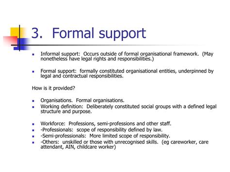 Ppt 3 Families Or Organisations Formal And Informal Systems Of Support Powerpoint