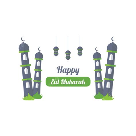 Eid Mubarak Mosque Vector Design Images Happy Eid Mubarak Greeting