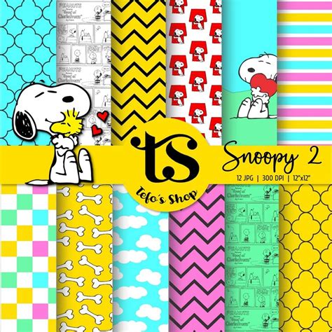 Snoopy 2 Papeles Digitales Paper Pack