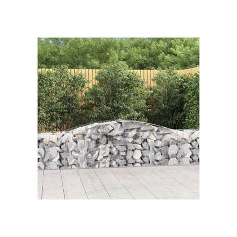 Paniers À Gabions Arqués 15 Pcs 400x50x60 80 Cm Fer Galvanisé Vidaxl à