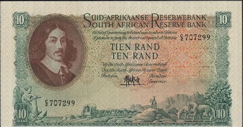 My Currency Collection South Africa Currency 10 Rand Banknote 1961 Jan