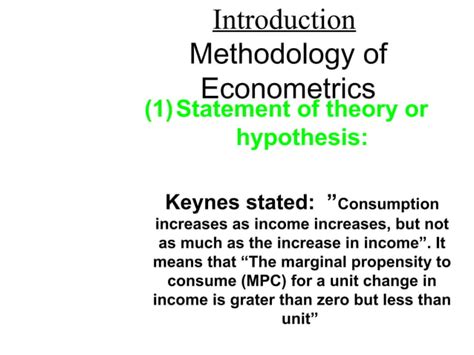 Basic Econometrics Lectues Ppt