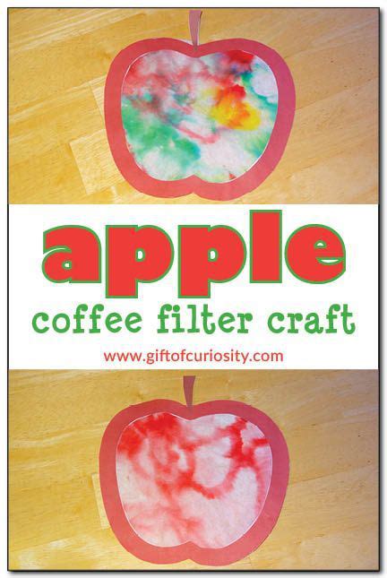 Apple Coffee Filter Craft Use Markers And A Coffee Filter To Create