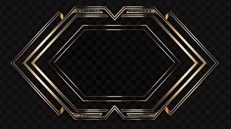 Premium PSD | A gold frame with a gold border on a black background