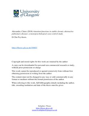 Fillable Online Theses Gla Ac Claire Alexander Dclinpsy Thesis For