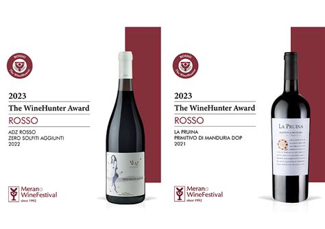 Winehunter Award Rosso Merano Wine Festival La Pruina Vini