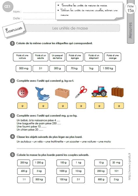 Exercices Sur Les Masses Exercice Maths Ce1 Hot Sex Picture