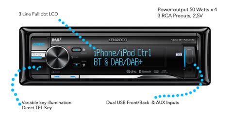 USB Car Stereo KDC BT73DAB Features KENWOOD UK