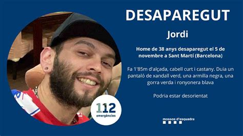 Los Mossos buscan a Jordi de 38 años desaparecido en Sant Martí