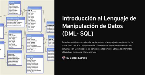 Introducción al Lenguaje de Manipulación de Datos DML SQL