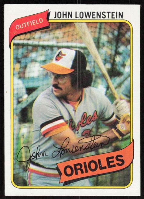 Topps John Lowenstein Baltimore Orioles Ebay