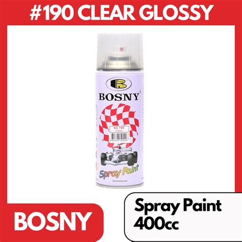 Bosny Clear Glossy Top Coat Original Acrylic Spray Paint Cc