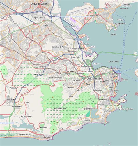 Road Map Of Rio De Janeiro City Rio De Janeiro Road Map Vidiani