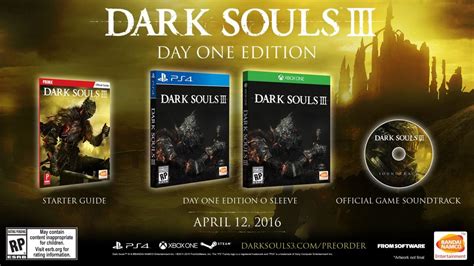 'Dark Souls 3' Collector's Edition, Day One Edition Detailed