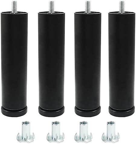 Amazon Dnyta 4pcs 8 Inch Black Metal Adjustable Furniture Legs