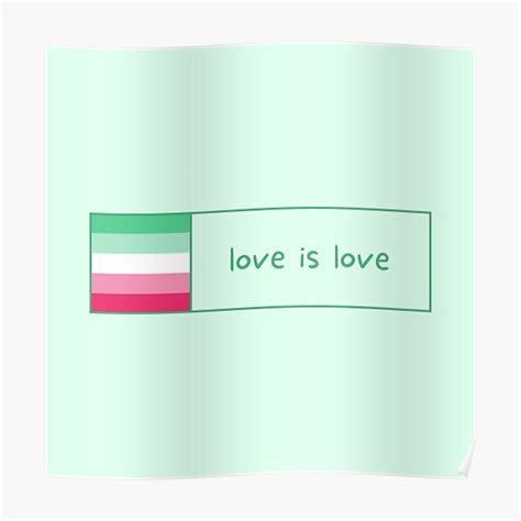 Love Is Love Abrosexual Pride Flag Positive Quote Banner Poster For Sale By B3y0u Redbubble