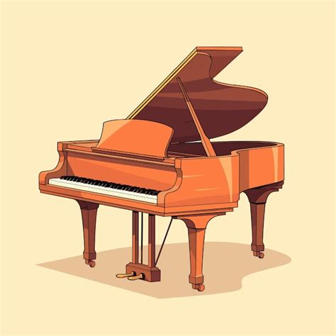 Premium Vector Vector Illustration Of A Grand Piano In Cartoon Style