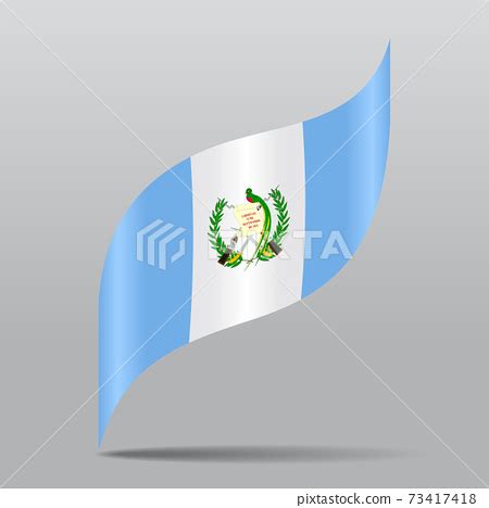 Guatemalan Flag Wavy Abstract Background Stock Illustration