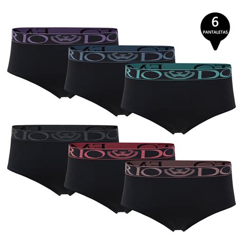 Ripley PACK DE 6 CALZONES BIKINI TIRO ALTO ALGODÓN MUJER