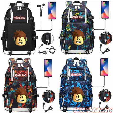 Roblox Backpacks Roblox School Bags Usb Backpacks Rbi001