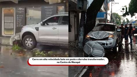 Vídeo Carro em alta velocidade bate em poste e derruba transformador