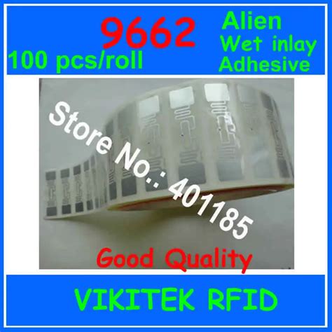 Uhf Rfid Passive Tags Wet Inlay Alien With Glue Pcs Per Roll