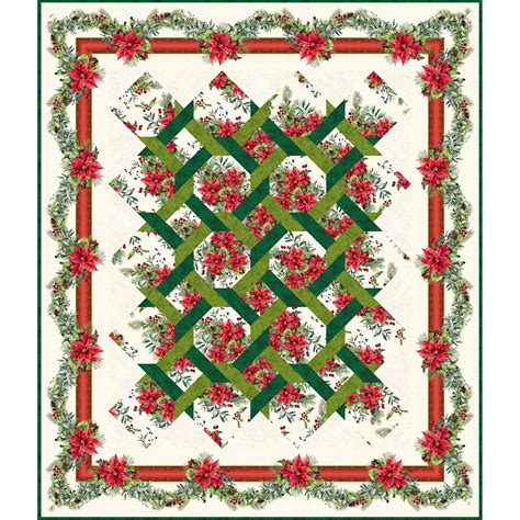 Quilt Kitpoinsettia Winterwinter Twist Quilt 2 By Jason Yenter58 X